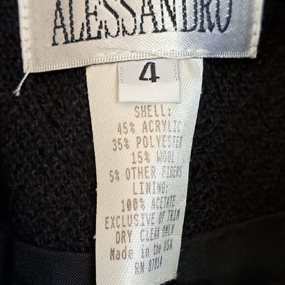 ALESSANDRO Women's Size 4 Black Jacket - Picture 4 of 4